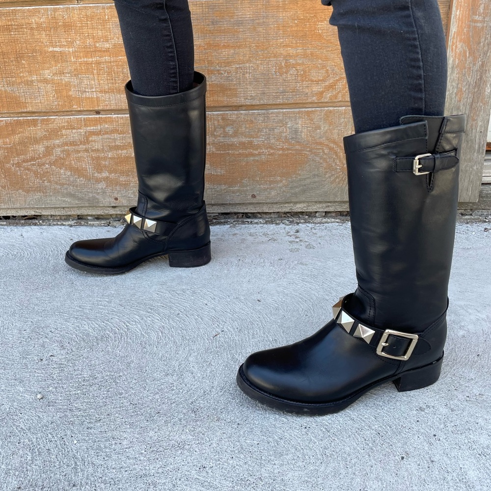 Valentino Rock stud Moto biker boots, size 39 - Picture 1 of 16